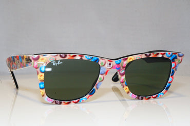 RAY-BAN Mens Unisex Designer Sunglasses Blue Wayfarer PRINTS RB 2140 1049 17570