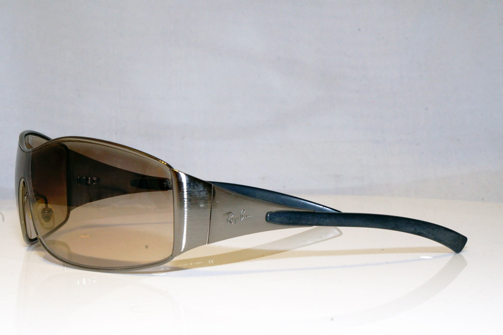 RAY-BAN Mens Unisex Designer Sunglasses Silver Shield RB 1268 041/13 17595