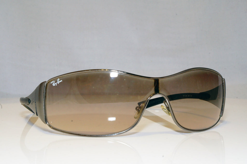 RAY-BAN Mens Unisex Designer Sunglasses Silver Shield RB 1268 041/13 17595