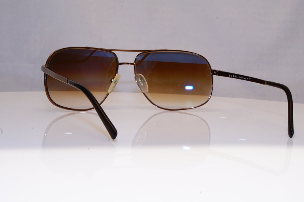 PRADA Mens Designer Sunglasses Brown Pilot SPR 53M 8AE-6S1 18704