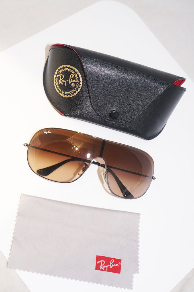 RAY-BAN Mens Designer Sunglasses Silver Shield RB 3311 004/13 15332
