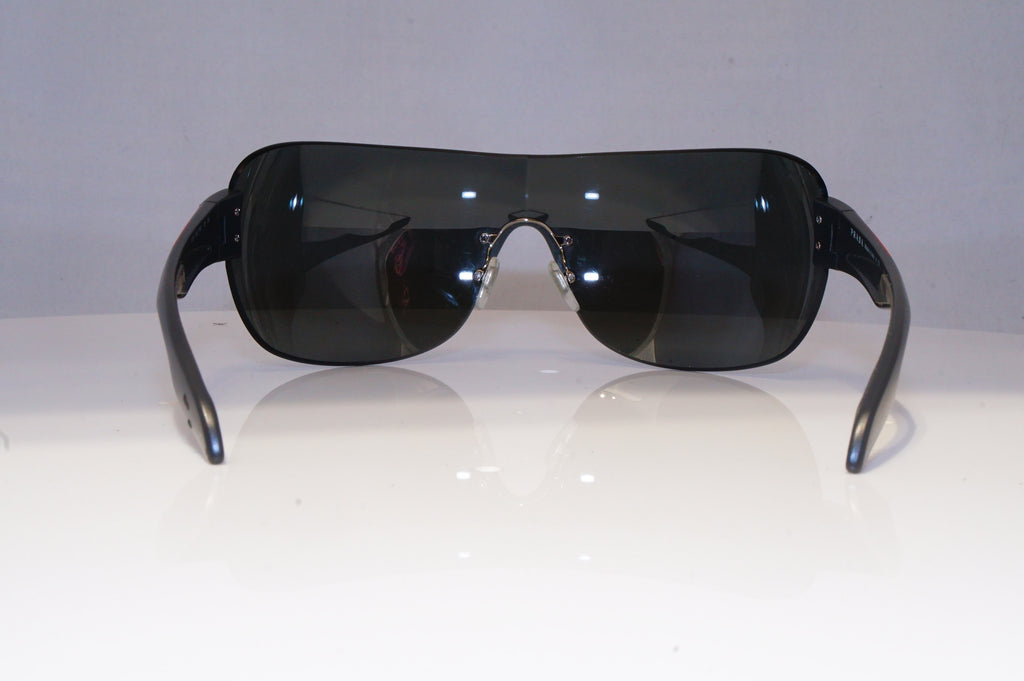 PRADA Mens Mirror Designer Sunglasses Grey Shield SILVER SPS 05N JAO-7W1 20771