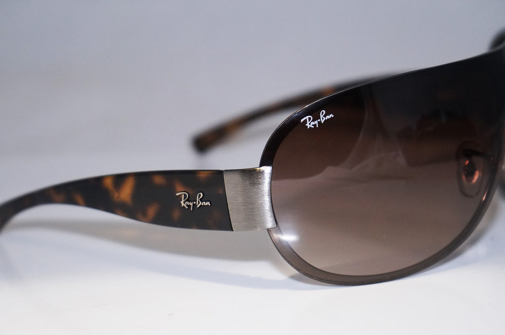 RAY-BAN Mens Designer Sunglasses Brown Shield RB 3350 004/13 14968
