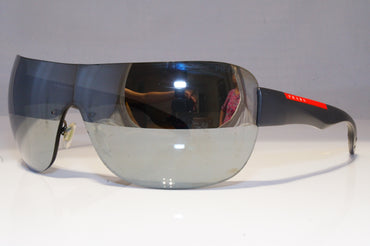 PRADA Mens Mirror Designer Sunglasses Grey Shield SILVER SPS 05N JAO-7W1 20771