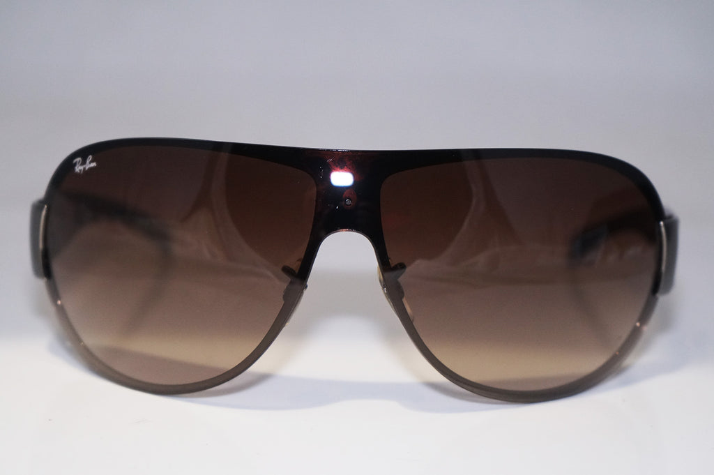 RAY-BAN Mens Designer Sunglasses Brown Shield RB 3350 004/13 14968