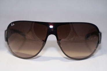 RAY-BAN Mens Designer Sunglasses Brown Shield RB 3350 004/13 14968