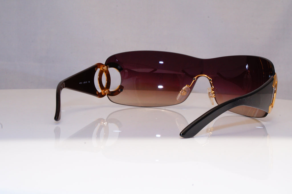 CHANEL Womens Designer Sunglasses Black Shield ICONIC 4125 125/13 18678