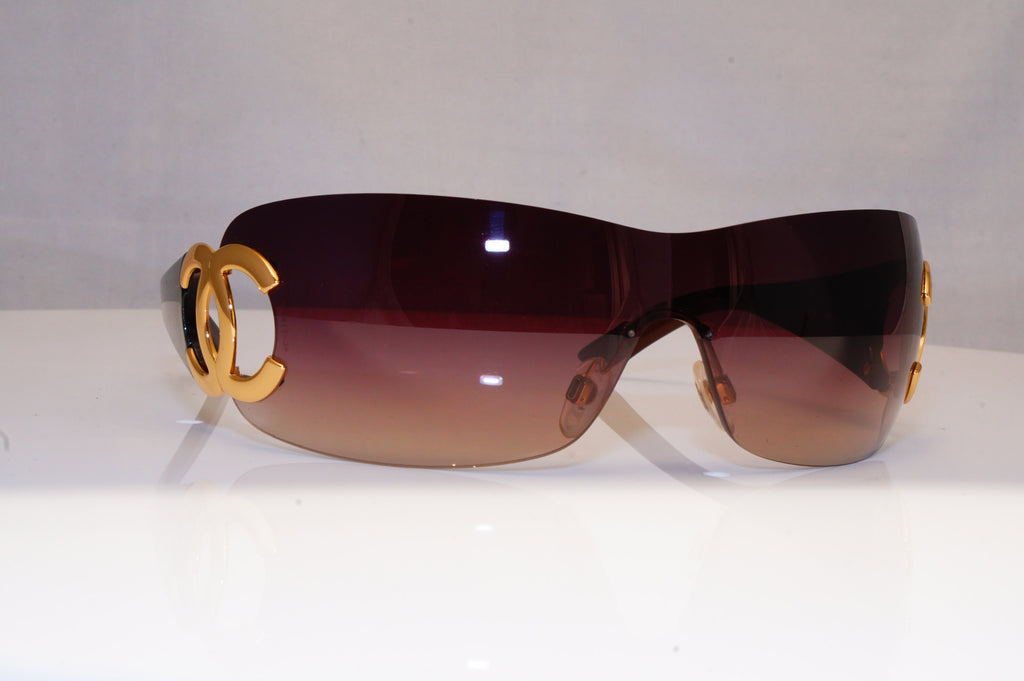 CHANEL Womens Designer Sunglasses Black Shield ICONIC 4125 125/13 18678