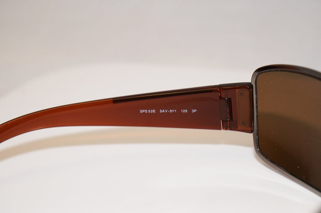PRADA Mens Designer Polarized Sunglasses Brown Shield SPS 52E 5AV-5Y1 16104