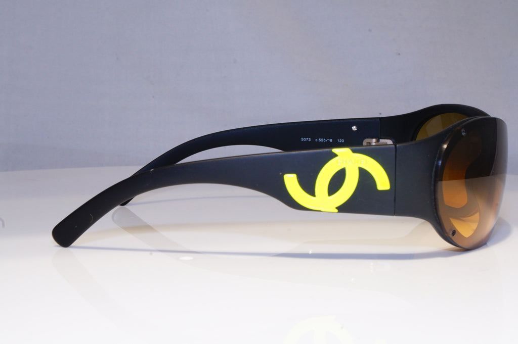 CHANEL Mens Womens Designer Sunglasses Black Wrap 5073 555/18 19719