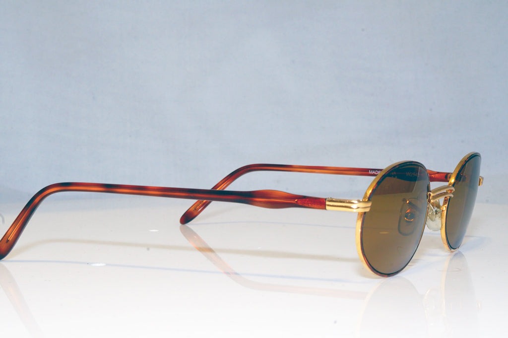 RAY-BAN Mens Vintage 1990 Designer Sunglasses Gold Oval W2543 BRN 17564
