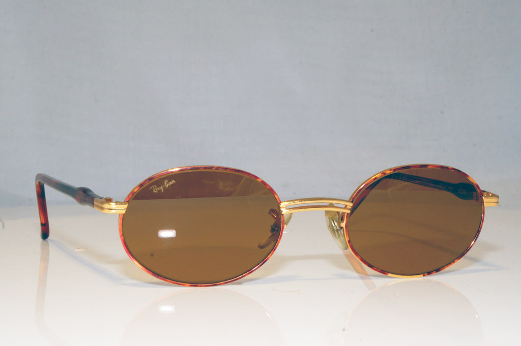 RAY-BAN Mens Vintage 1990 Designer Sunglasses Gold Oval W2543 BRN 17564