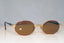 RAY-BAN Mens Vintage 1990 Designer Sunglasses Gold Oval W2543 BRN 17564