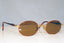 RAY-BAN Mens Vintage 1990 Designer Sunglasses Gold Oval W2543 BRN 17564