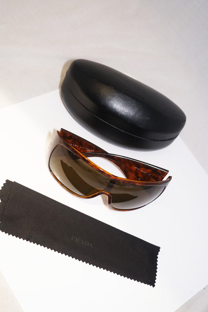 PRADA Womens Designer Sunglasses Brown Oversized SPR 04H 2AU-2P1 14927