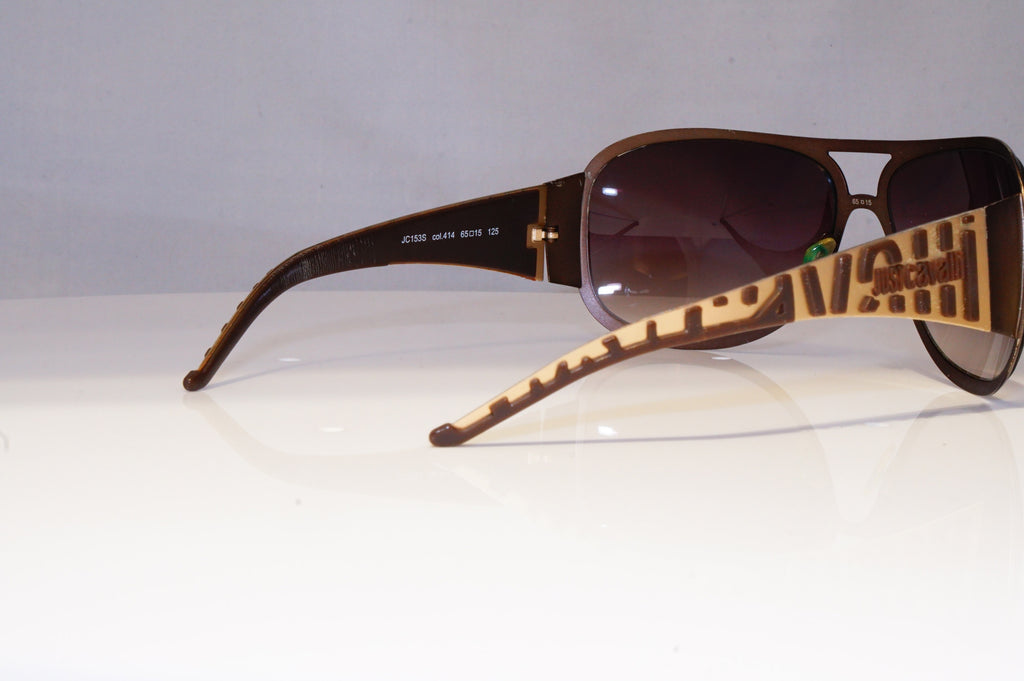 JUST CAVALLI Mens Designer Sunglasses Brown Pilot JC 153S 414 20825