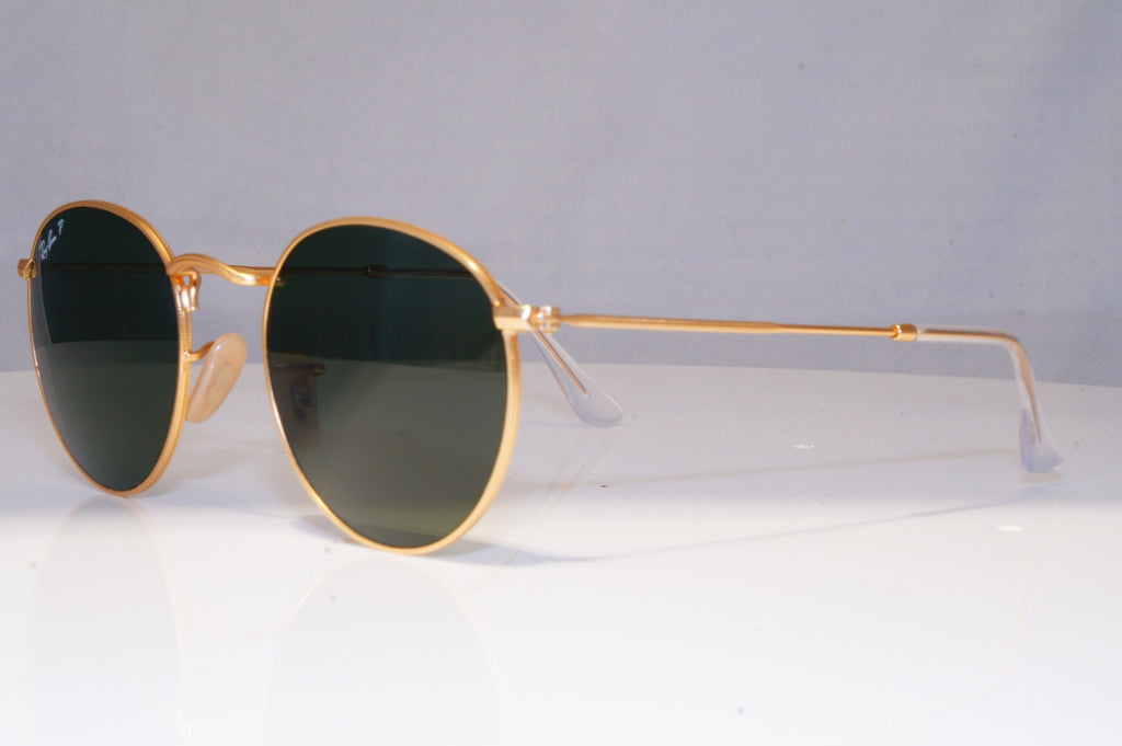 RAY-BAN Mens Womens Polarized Designer Sunglasses Gold Round RB 3447 11258 21114