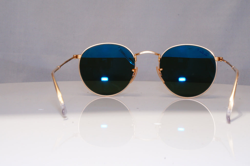 RAY-BAN Mens Womens Polarized Designer Sunglasses Gold Round RB 3447 11258 21114