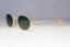 RAY-BAN Mens Womens Vintage 1990 Designer Sunglasses Silver Oval W2104 SLV 20828