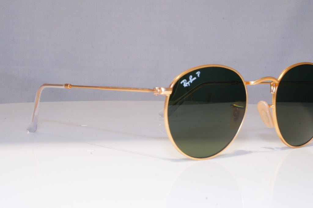 RAY-BAN Mens Womens Polarized Designer Sunglasses Gold Round RB 3447 11258 21114