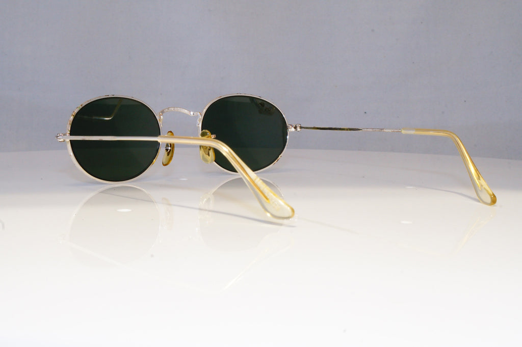 RAY-BAN Mens Womens Vintage 1990 Designer Sunglasses Silver Oval W2104 SLV 20828
