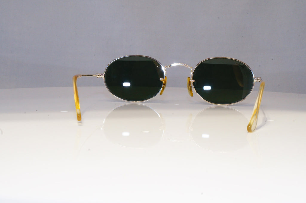 RAY-BAN Mens Womens Vintage 1990 Designer Sunglasses Silver Oval W2104 SLV 20828