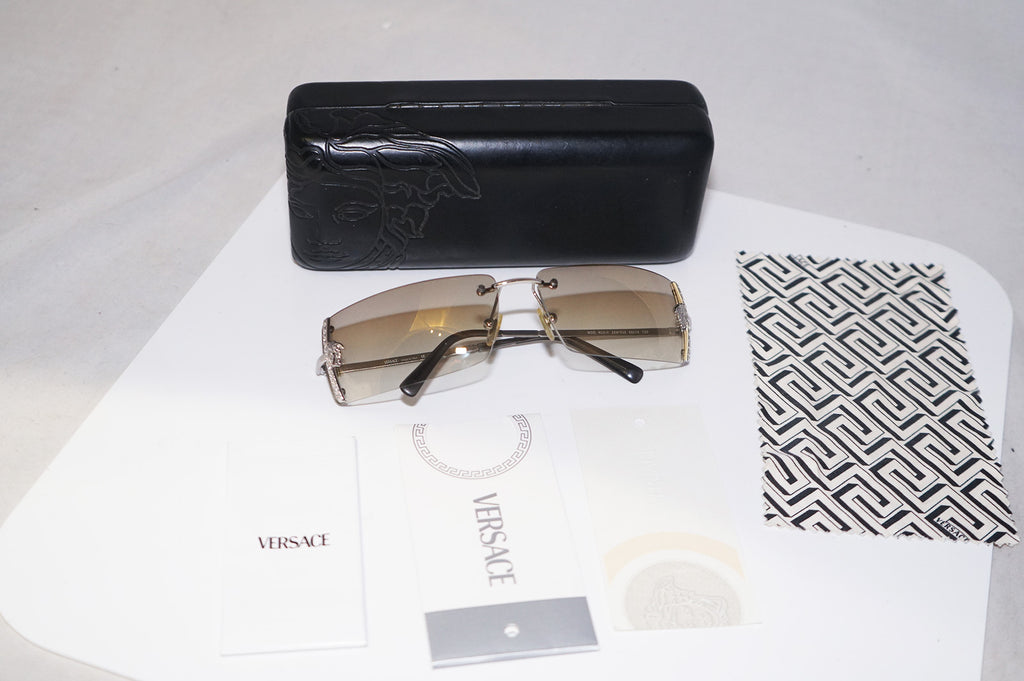 VERSACE Womens Designer Crystal Sunglasses Silver MOD N29 26M/539 14971