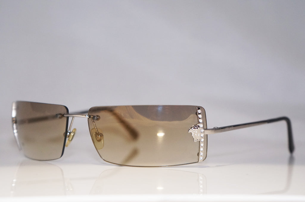 VERSACE Womens Designer Crystal Sunglasses Silver MOD N29 26M/539 14971