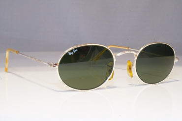 RAY-BAN Mens Womens Vintage 1990 Designer Sunglasses Silver Oval W2104 SLV 20828