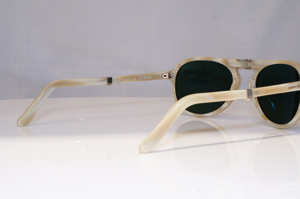 GIORGIO ARMANI Mens Womens Sunglasses Brown Folding BEIGE NEW 2522 519 21111