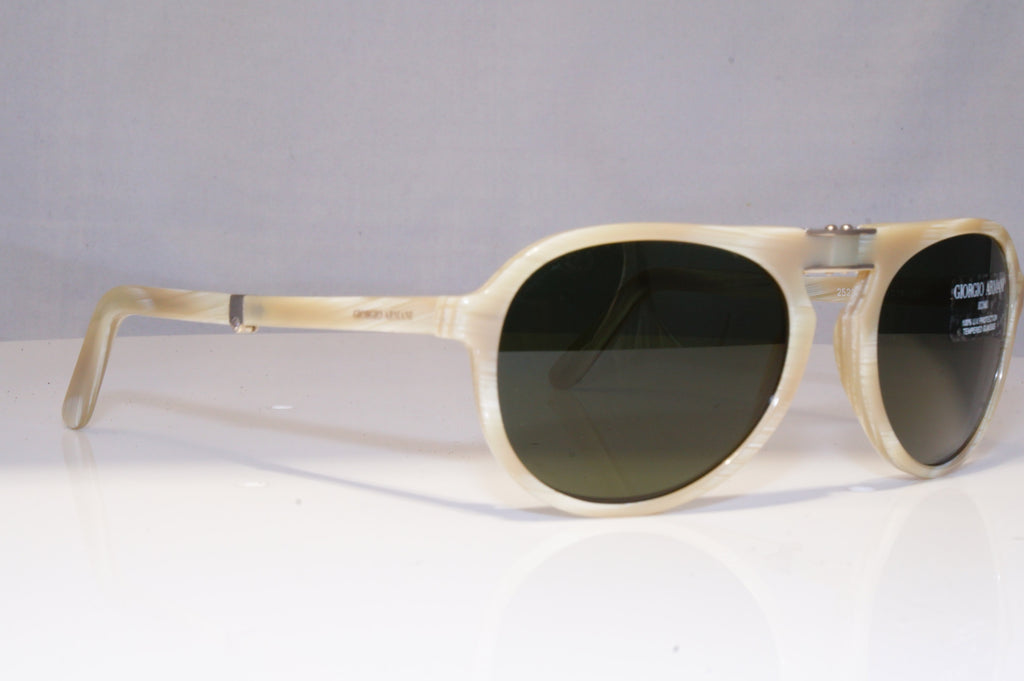 GIORGIO ARMANI Mens Womens Sunglasses Brown Folding BEIGE NEW 2522 519 21111