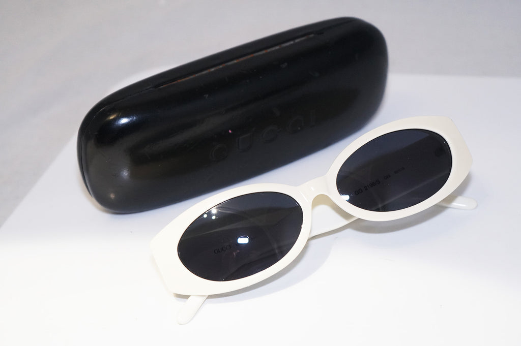 GUCCI 1990 Vintage Womens Designer Sunglasses White Rectangle GG 2196 C29 15308