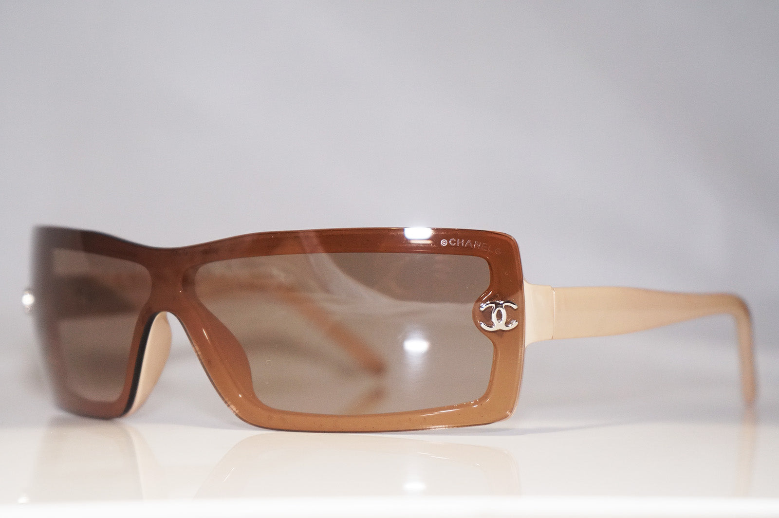 CHANEL Boxed Womens Designer Sunglasses Brown Shield 5067 C.710/13 149 –  SunglassBlog