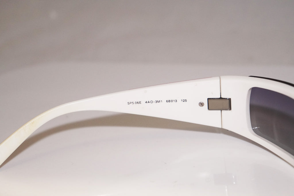 PRADA Vintage Mens Designer Sunglasses White Wrap SPS 06E 4AO-3M1 15322