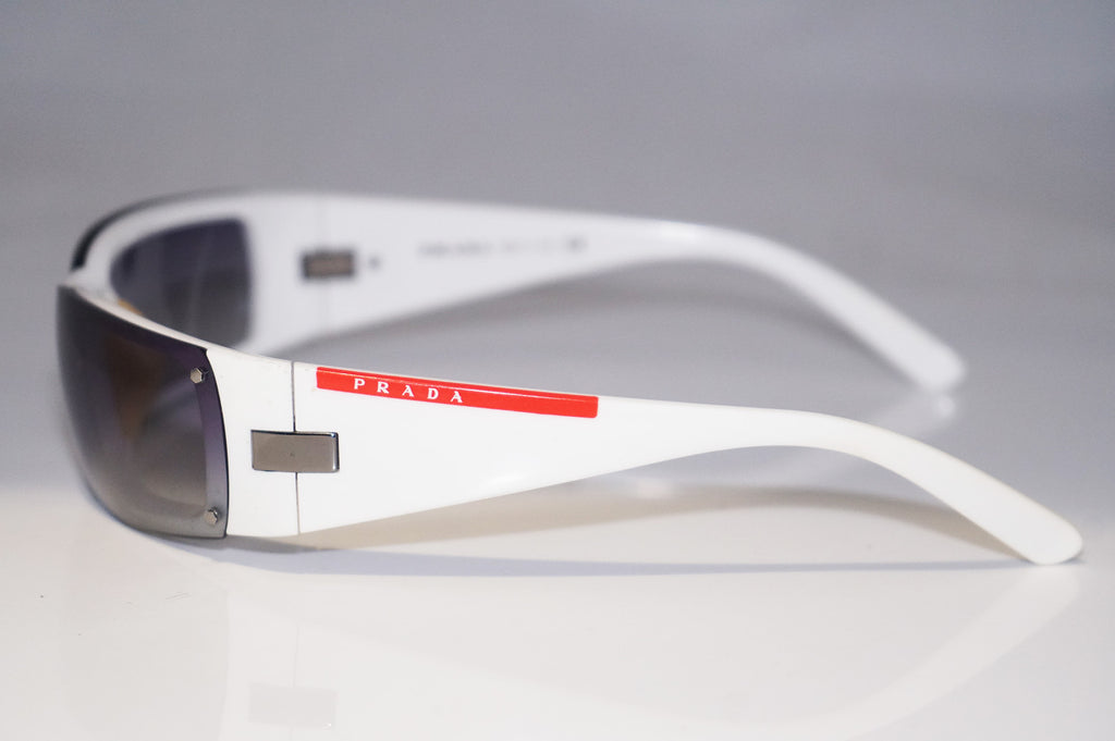 PRADA Vintage Mens Designer Sunglasses White Wrap SPS 06E 4AO-3M1 15322