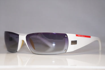 PRADA Vintage Mens Designer Sunglasses White Wrap SPS 06E 4AO-3M1 15322