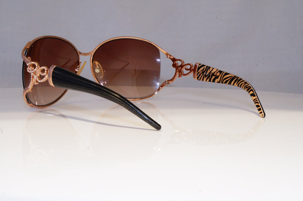 ROBERTO CAVALLI Womens Diamante Designer Sunglasses Gold Butterfly 20820