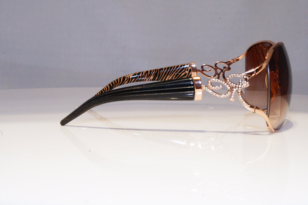 ROBERTO CAVALLI Womens Diamante Designer Sunglasses Gold Butterfly 20820