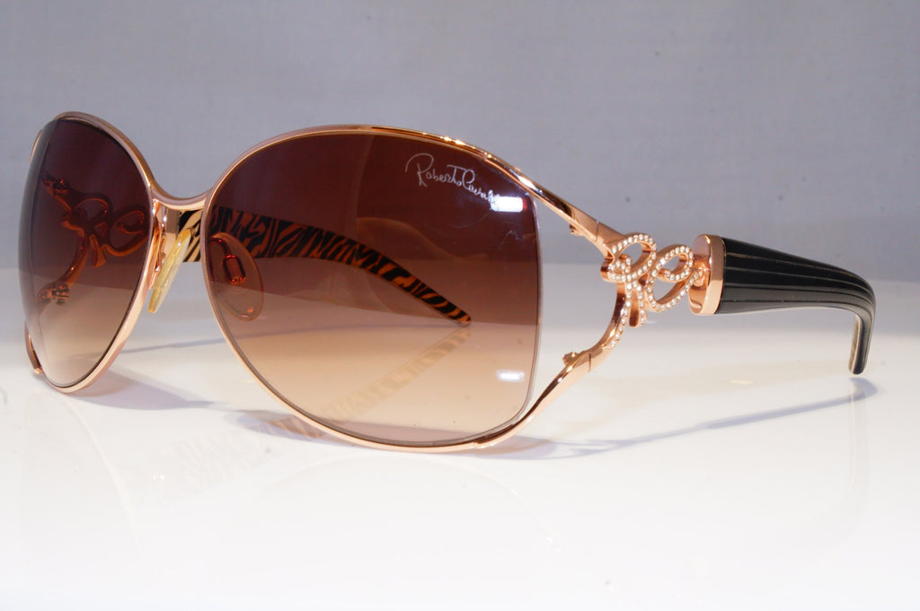 ROBERTO CAVALLI Womens Diamante Designer Sunglasses Gold Butterfly 20820