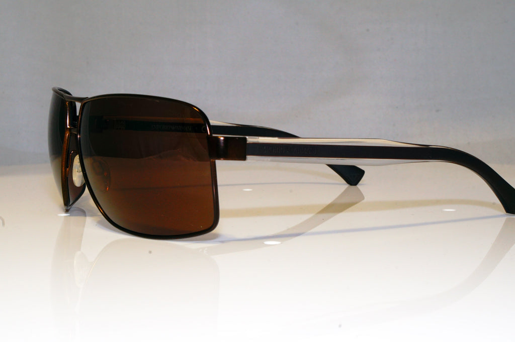 EMPORIO ARMANI Mens Designer Sunglasses Brown Aviator EA 2001 3020/73 17560