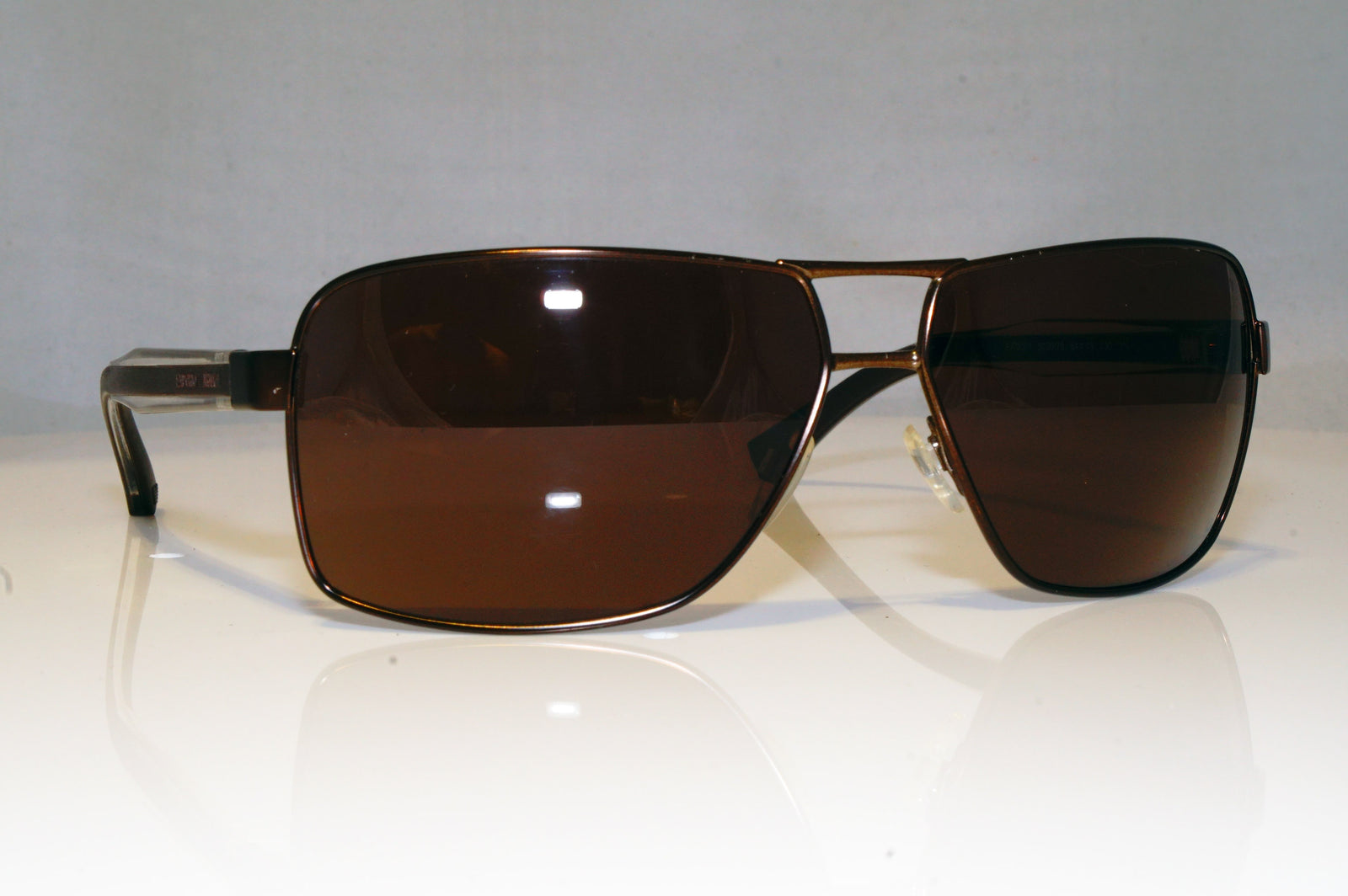 EMPORIO ARMANI Mens Designer Sunglasses Brown Aviator EA 2001 3020