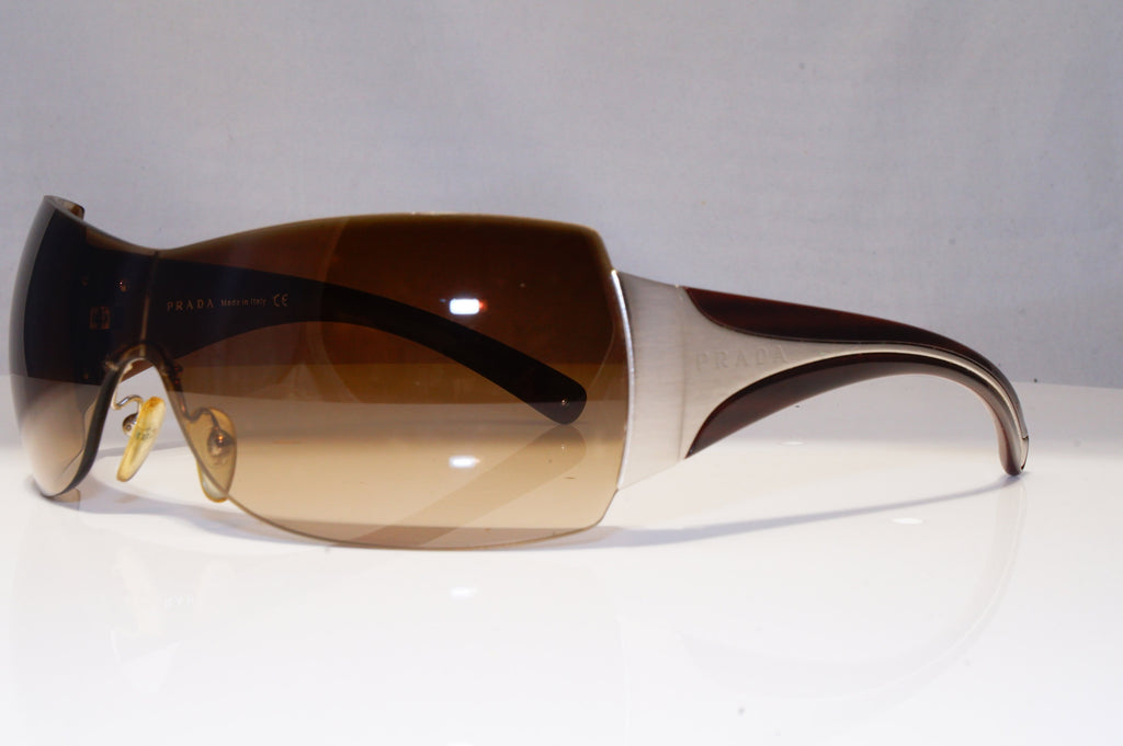 PRADA Mens Womens Boxed Oversized Sunglasses Brown Shield SPR 04I 7N6-6S1 21104