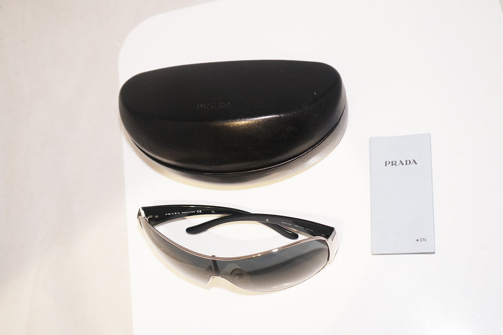 PRADA Mens Designer Sunglasses Black Shield SPR 52H 1BC-1A1 15415