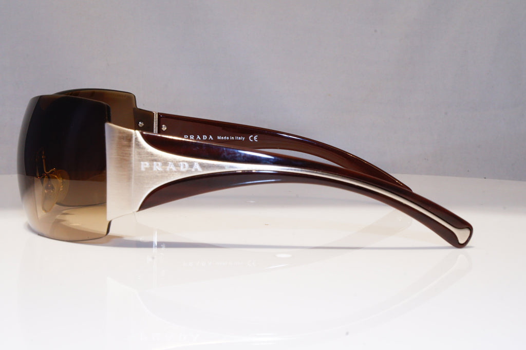 PRADA Mens Womens Boxed Oversized Sunglasses Brown Shield SPR 04I 7N6-6S1 21104