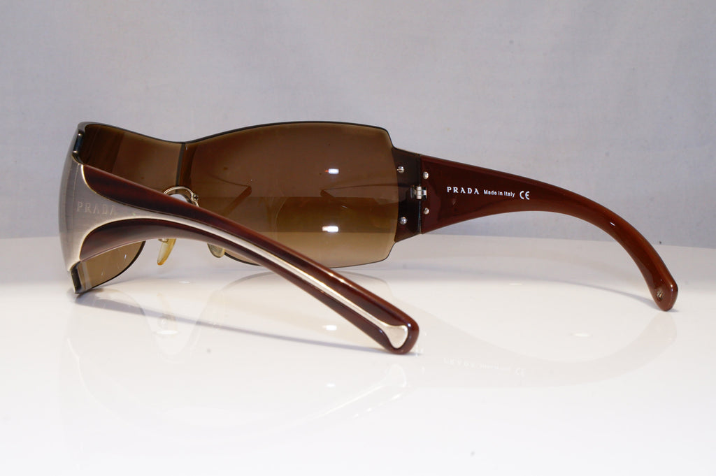 PRADA Mens Womens Boxed Oversized Sunglasses Brown Shield SPR 04I 7N6-6S1 21104