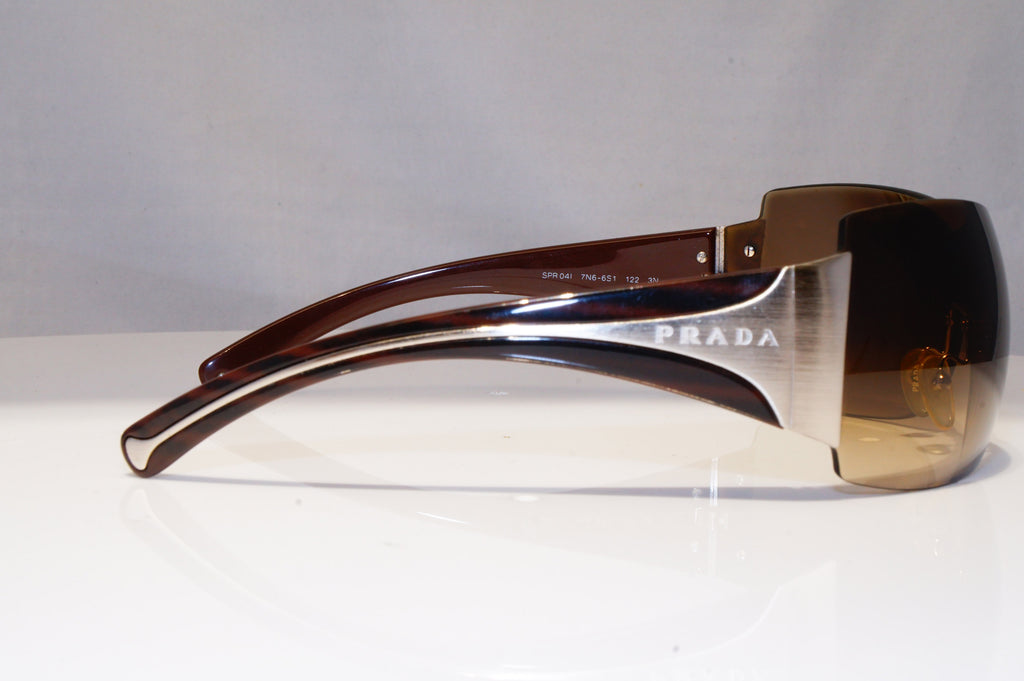 PRADA Mens Womens Boxed Oversized Sunglasses Brown Shield SPR 04I 7N6-6S1 21104