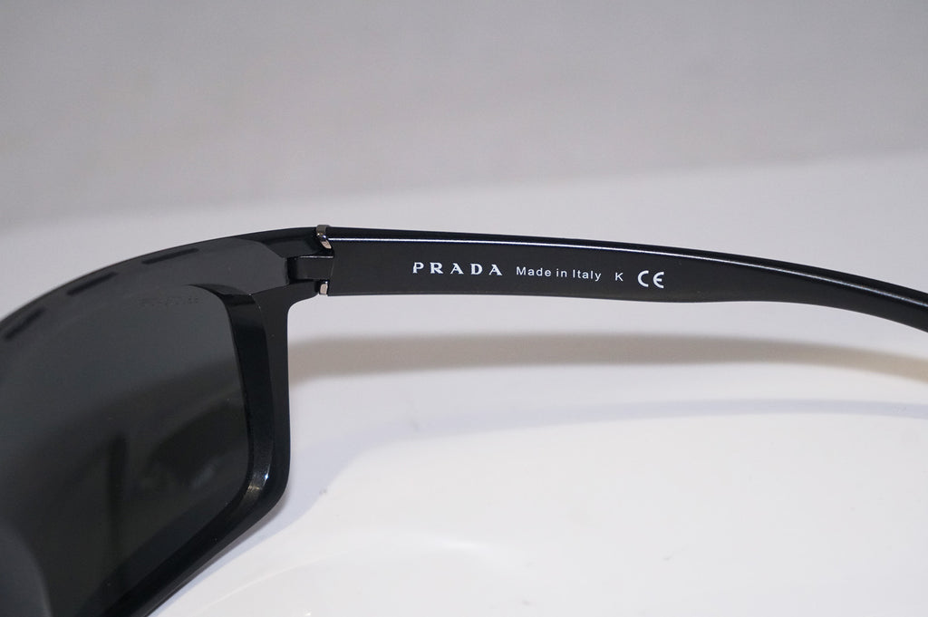 PRADA Mens Designer Sunglasses Black Wrap SPS 04P 1BO-1A1 15303