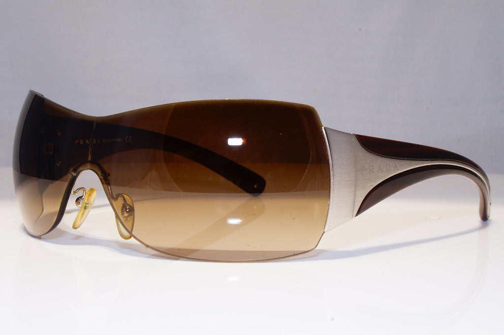 PRADA Mens Womens Boxed Oversized Sunglasses Brown Shield SPR 04I 7N6-6S1 21104