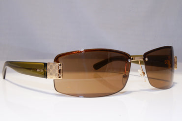 GUCCI Mens Womens Vintage 1990 Sunglasses Gold Rectangle GG 1801 NN7 20747