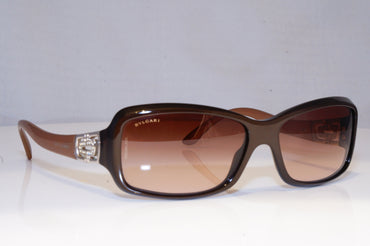 BVLGARI Womens Diamante Designer Sunglasses Brown Rectangle 8021-B 5017/13 19701